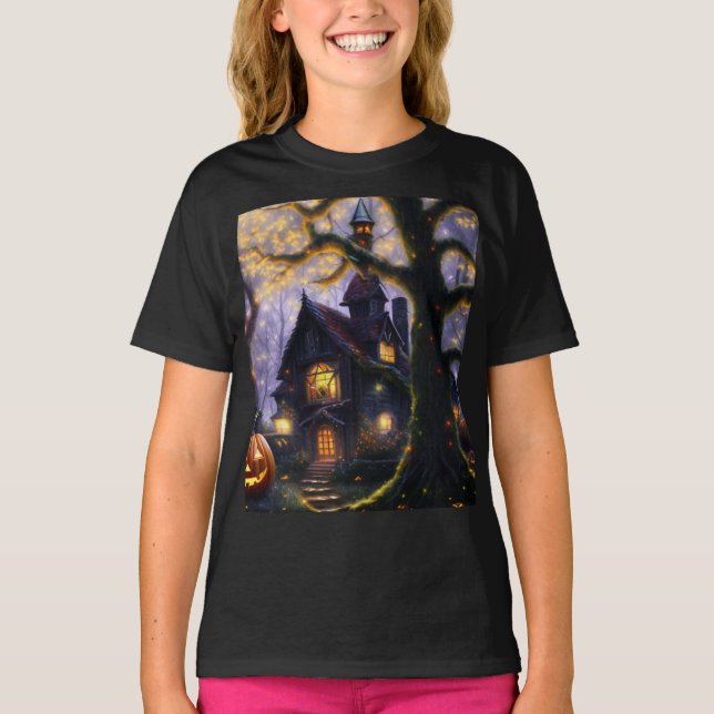 Camiseta Abóbora/Halloween/outono/T-Shirt de outono (Frente)