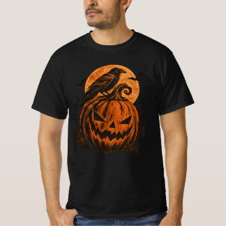 Camiseta Abóbora Jack-O'-Lantern Vintage Rosto Halloween
