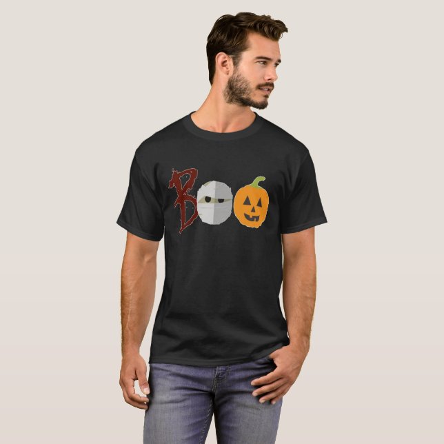 Camiseta Abóbora-múmia Dia de as Bruxas engraçado (Frente Completa)