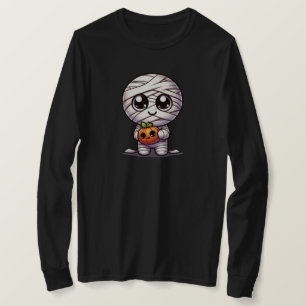 Camiseta Abóbora/múmia do Dia das Bruxas