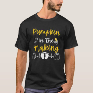 Camiseta Abóbora no Fazer Queda Anúncio de Gravidez