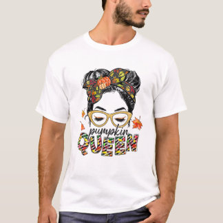 Camiseta Abóbora Rainha Bonita Pedra Caiu Folha Folha outon