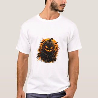 Camiseta Abóbora Sombria de Halloween – Jack-O-Lantern Góti
