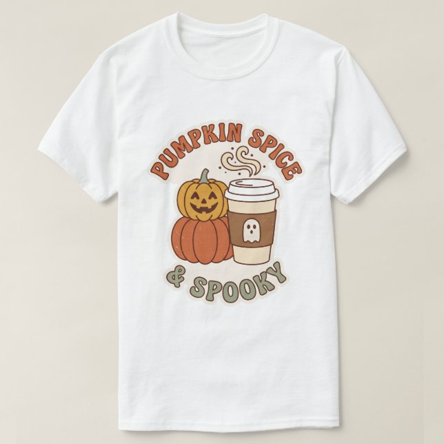 Camiseta Abóbora Tempera & Assustadoramente Fofo Design de  (Frente do Design)
