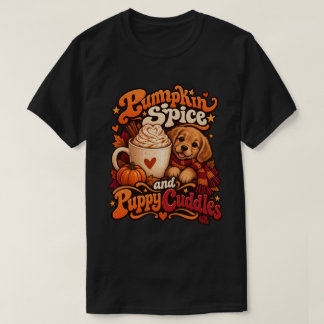 Camiseta Abóbora Tempero e Cuddles de Cachorrinho Cozy Outo