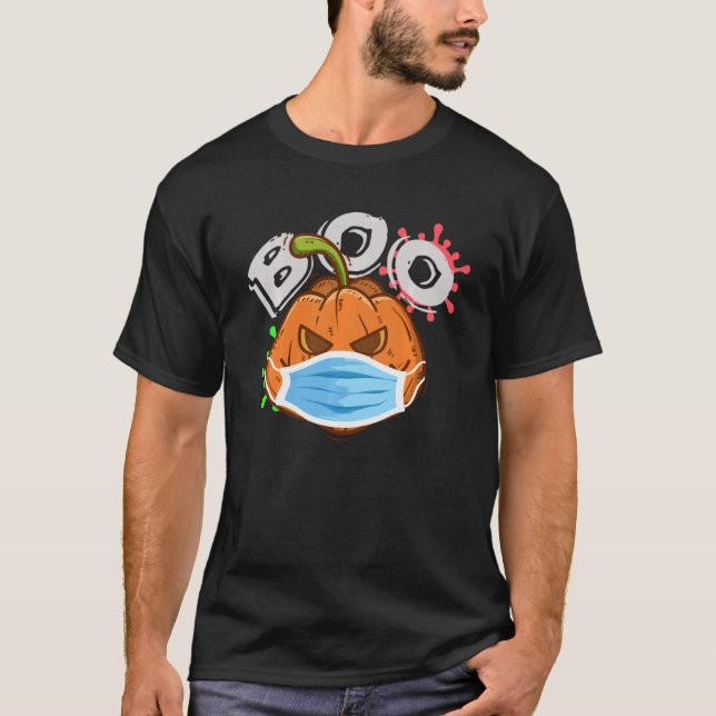 Camiseta Abóbora Vestindo Um Trabalho De Saúde De Dia de as (Frente)