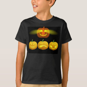 Camiseta Abóboras Assustadoras de Halloween.