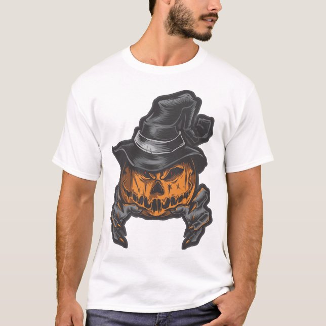 Camiseta Abóboras de Halloween         (Frente)