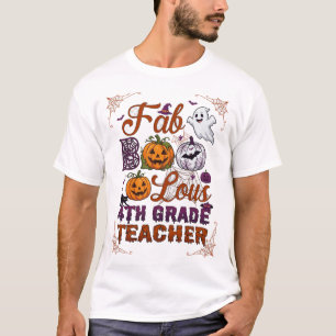 Camiseta Abóboras de Halloween do Professor da 4ª Série Fab