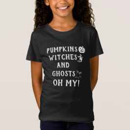 Camiseta Abóboras Engraçadas Bruxas Fantasmas Oh Meu Dizend