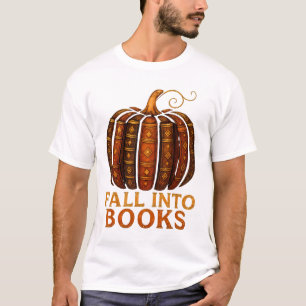 Camiseta Abobore Livros de Outono   Amante de Livros de Out