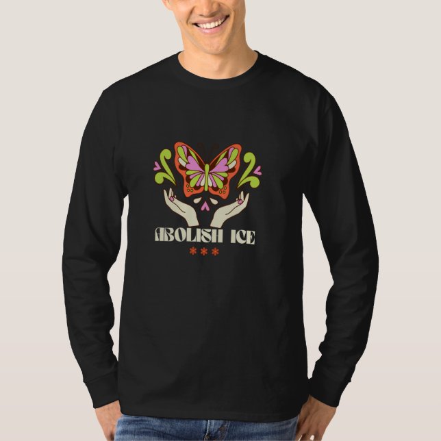 Camiseta Abolição do protesto retrorreflector de ICE resist (Frente)