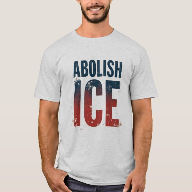 Camiseta Abolir Cores de Bandeira Americanas ICE (Frente)