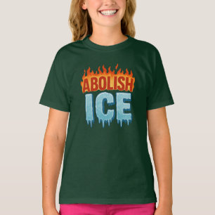 Camiseta Abolir ICE – Protesto Fogo vs Gelo