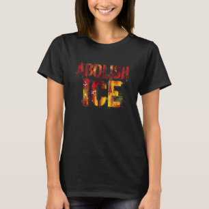 Camiseta Abolir ICE Slogan de Protesto Político - Grunge