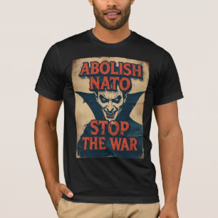 Camiseta Abolir o Natal Vampiro de Halloween Anti-Guerra da