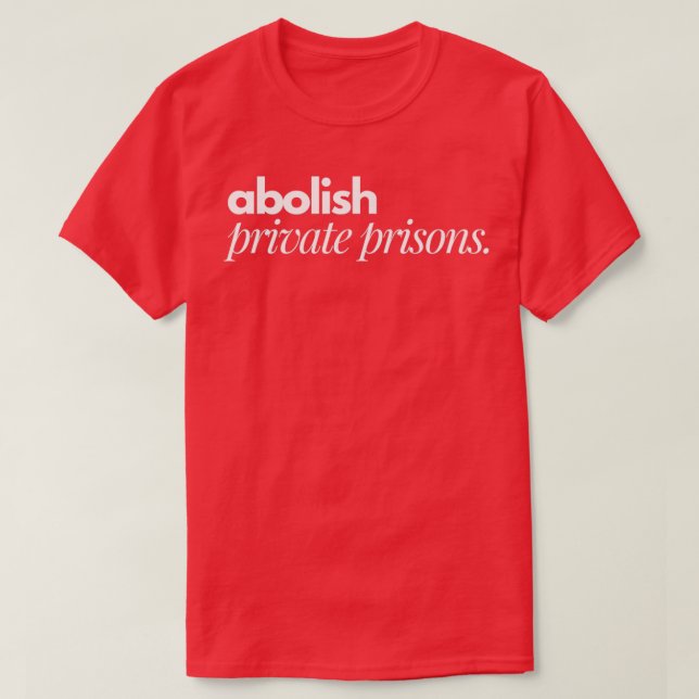 Camiseta abolir prisões privadas (Frente do Design)
