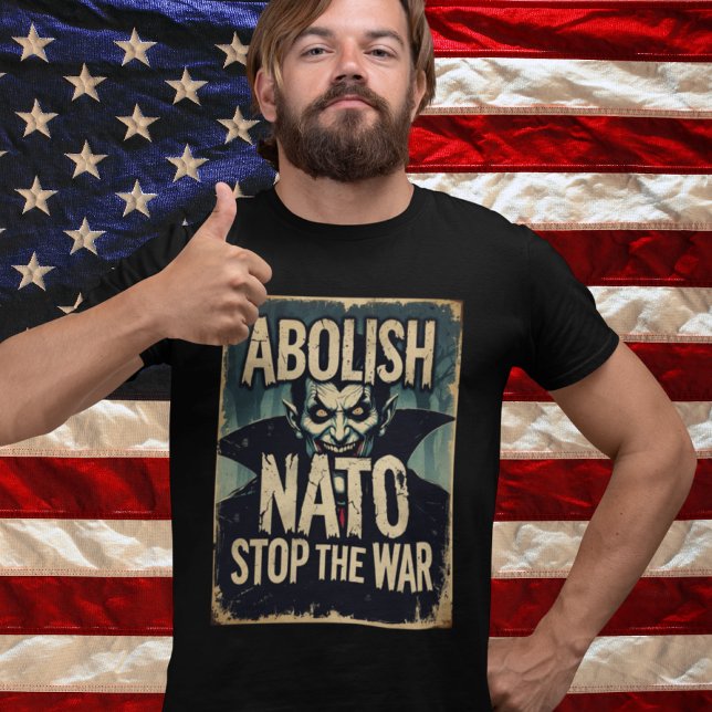 Camiseta Abolish NATO Halloween Vampire Anti War Peace (Criador carregado)