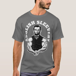 Camiseta Abolish Sleeach engraçado Abraham Lincoln Liberte