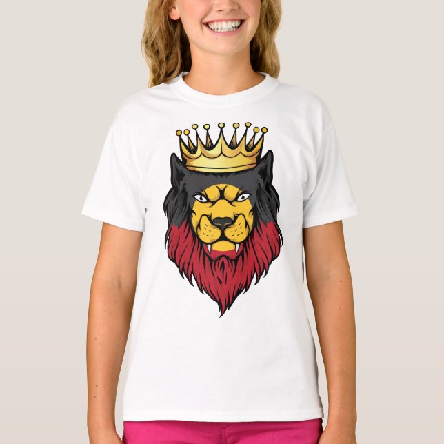 Camiseta Aborigine Lion King Flag (Frente)