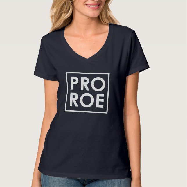 Camiseta Aborto De Direitos Para Mulheres Da Retro Pro Roe  (Frente)