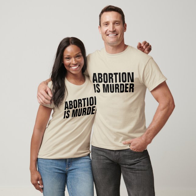 Camiseta ABORTO É ASSASSINATO, T-shirts PRO-LIFE (Unissex)