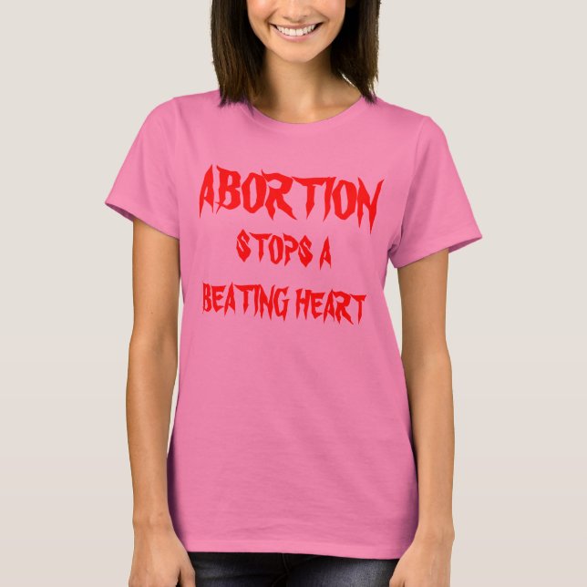 CAMISETA ABORTO PARA UM CORAÇÃO BATENTE (Frente)