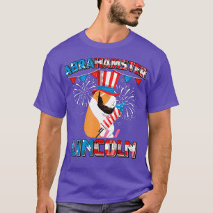 Camiseta Abra Hamster Lincoln American Flag 4 De Julho