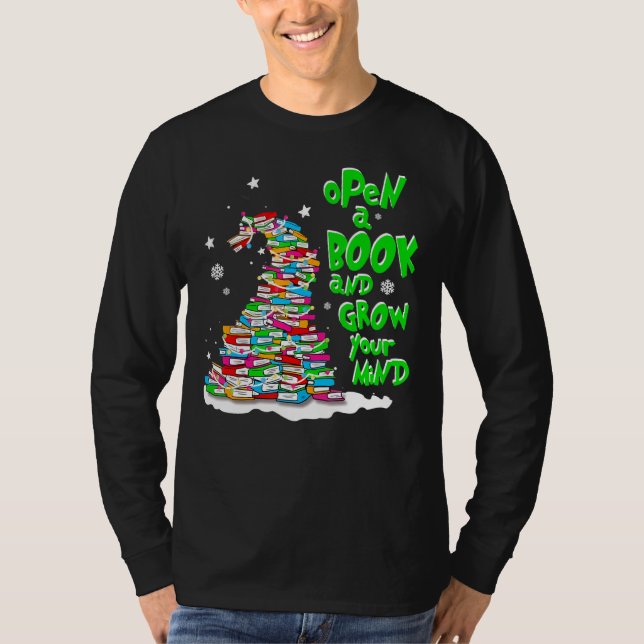Camiseta Abra Um Livro E Torne Sua Mente Natal (Frente)