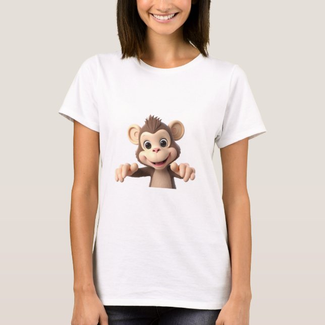 Camiseta Abraça-me macaco (Frente)
