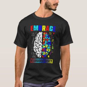 Camiseta Abraçar a Neurodiversidade Consciência do Autismo
