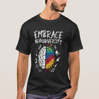 Camiseta Abraçar a Neurodiversidade Conscientização Aceitaç