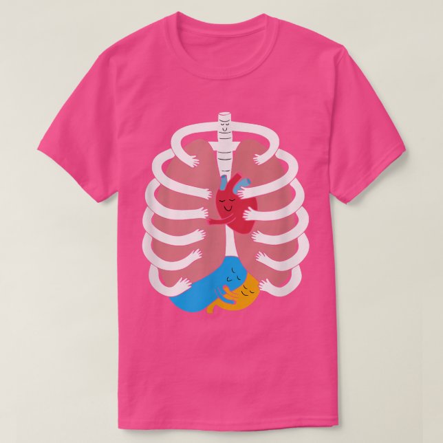 Camiseta Abraçar Anatomia Engraçado esqueleto engraçado  (Frente do Design)