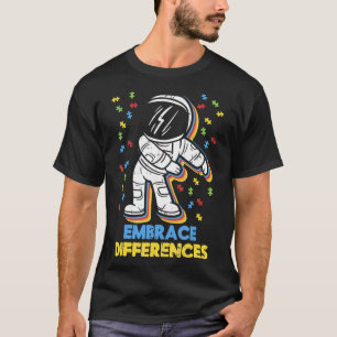 Camiseta Abraçar Diferenças de Astronautas Fusíveis Astrona