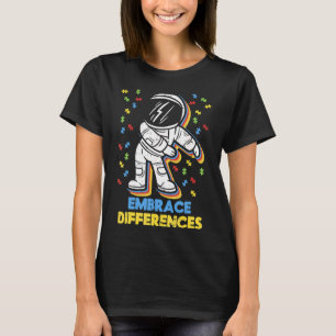 Camiseta Abraçar Diferenças de Astronautas Fusíveis Astrona
