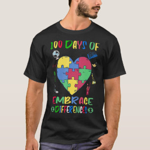 Camiseta Abraçar Diferenças Educação Autismo 100 Dias De S