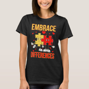 Camiseta Abraçar Diferenças no Dia Mundial do Autismo Peças
