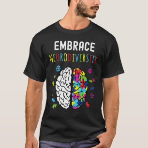 Camiseta Abraçar Espectro Neurodiversidade Quebra-cabeça Cé