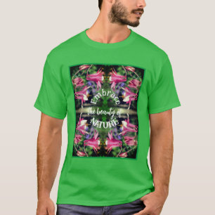 Camiseta Abraçar Flores Naturais Inspiracionais