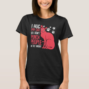 Camiseta Abraçar Gato Pet Animal Com Humor De Gatinho
