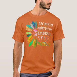 Camiseta Abraçar Neurodiversidade - Arco-Íris Girassol ADHD