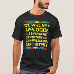 Camiseta Abraçar Nossa História Cultural Orgulho Negro Mela