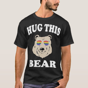Camiseta Abraçar seu Gay do Urso LGB Engraçado Presente 