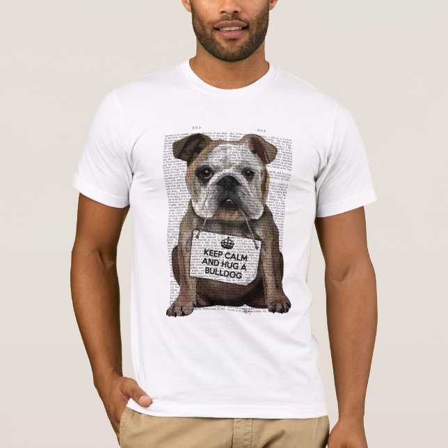 Camiseta Abraçar um Bulldog (Frente)