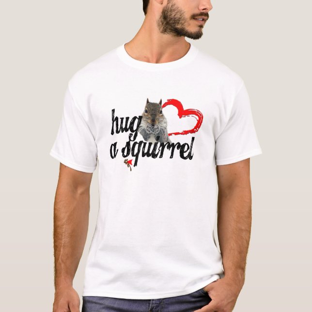 Camiseta Abraçar um Esquilo (Frente)