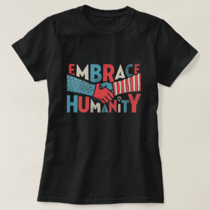 Camiseta Abraçar Unidade Patriótica Bandeira Agita Solida