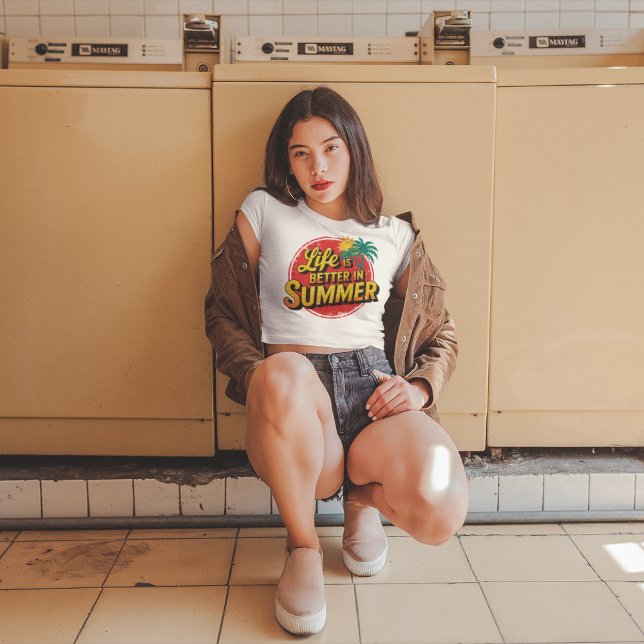 Camiseta Abrace a luz do sol: A vida é melhor no verão! (Criador carregado)