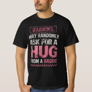 Camiseta Abrace de Advertência Divertido de um Malvado