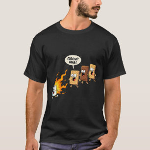 Camiseta Abrace de grupo engraçado de Smores de acampamento