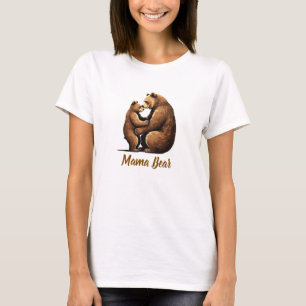 Camiseta Abrace de Urso Adorável - Dia de as mães de Urso d
